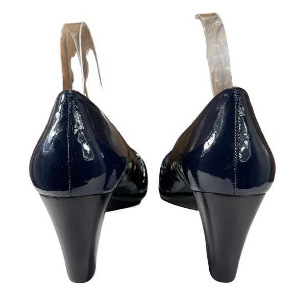Nurture Blue Patent Leather Peep Toe Heels Womens Size 9 - Picture 8 of 15